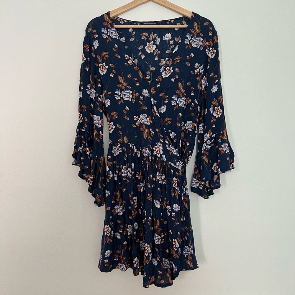 American Eagle Floral Wrap Dress